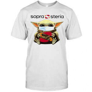 Star Wars Baby Yoda Mask Hug Sopra Steria T-Shirt